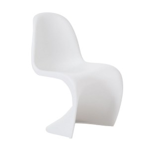 Lot de 4 Chaises type panton blanc mat 