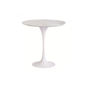 Table tulipe Tulip avec plateau en marbre 90 cm